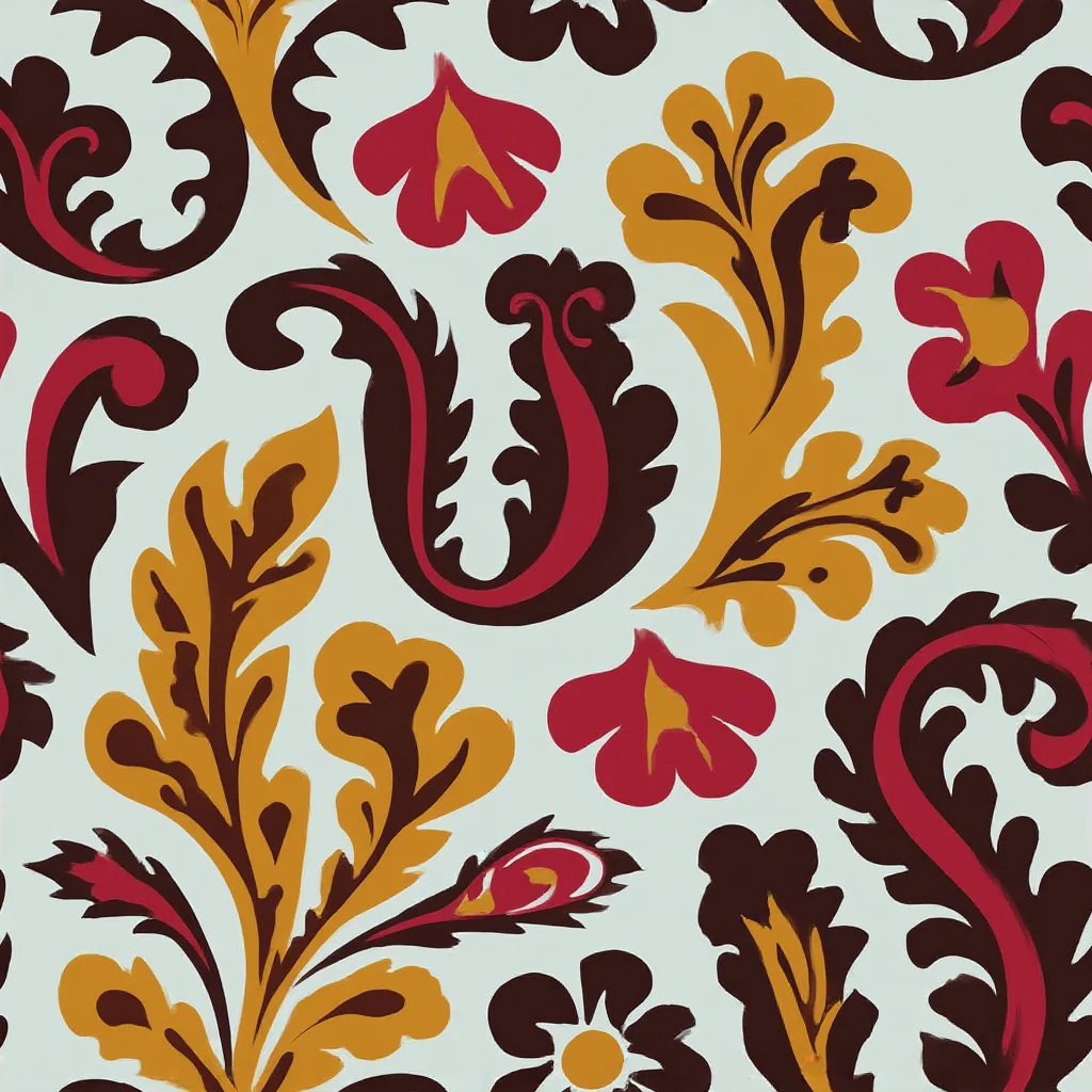 The Garnet Paisley Garden pattern