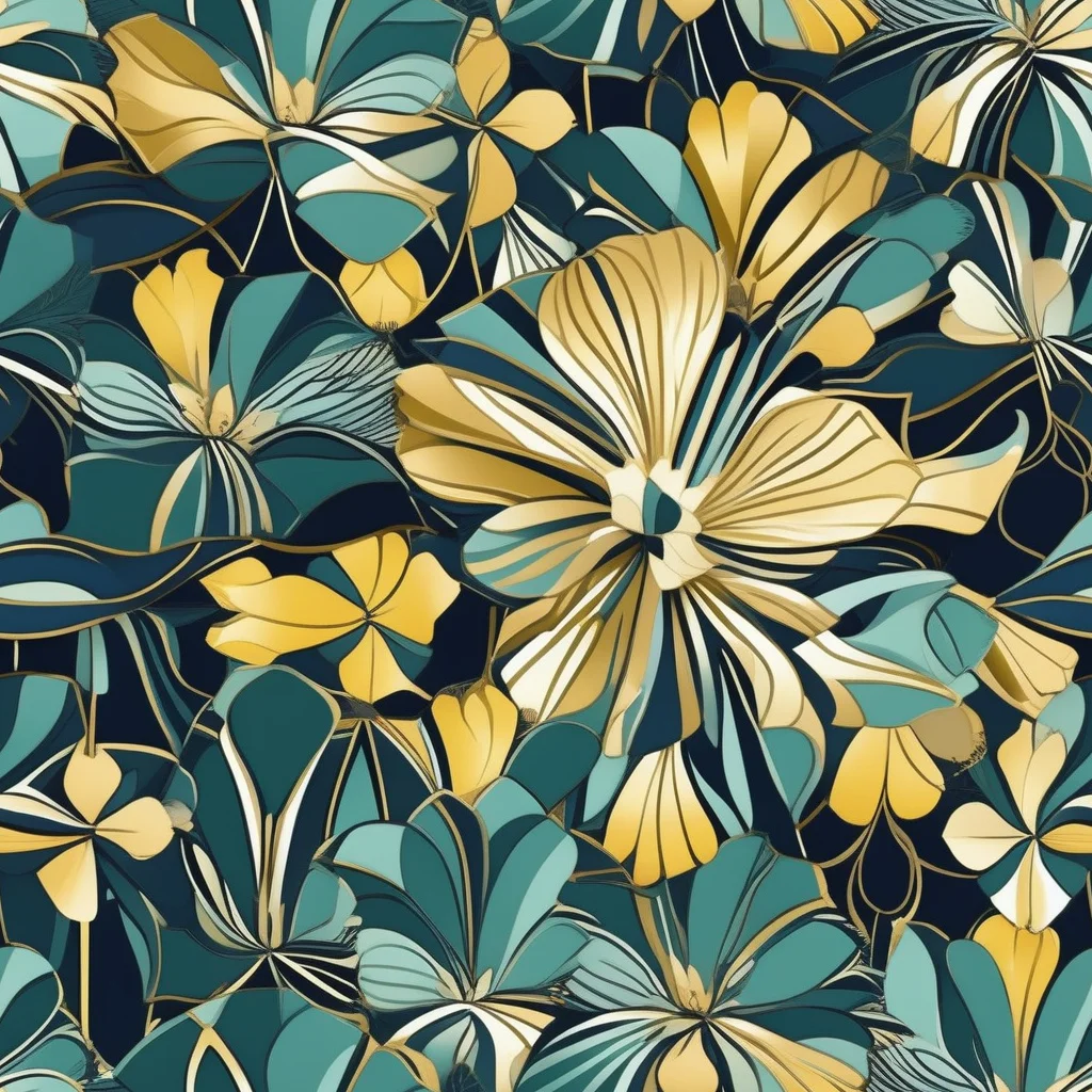 The Teal Botanica pattern