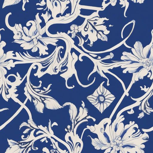 The Blue Garden Scroll pattern