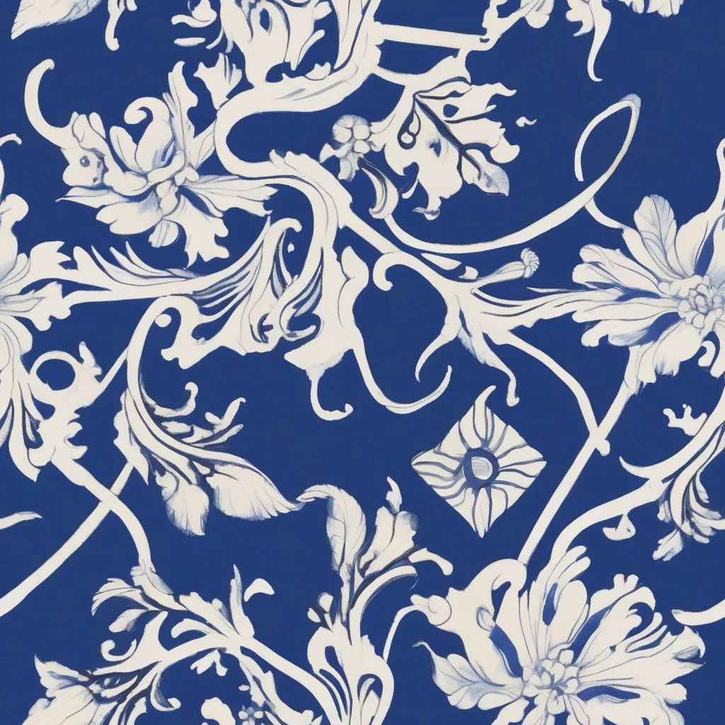 The Blue Garden Scroll pattern
