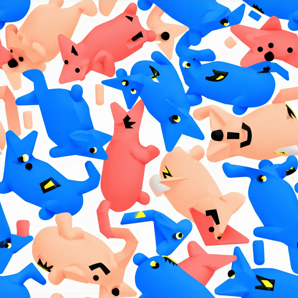 The Blue Zoo Parade pattern