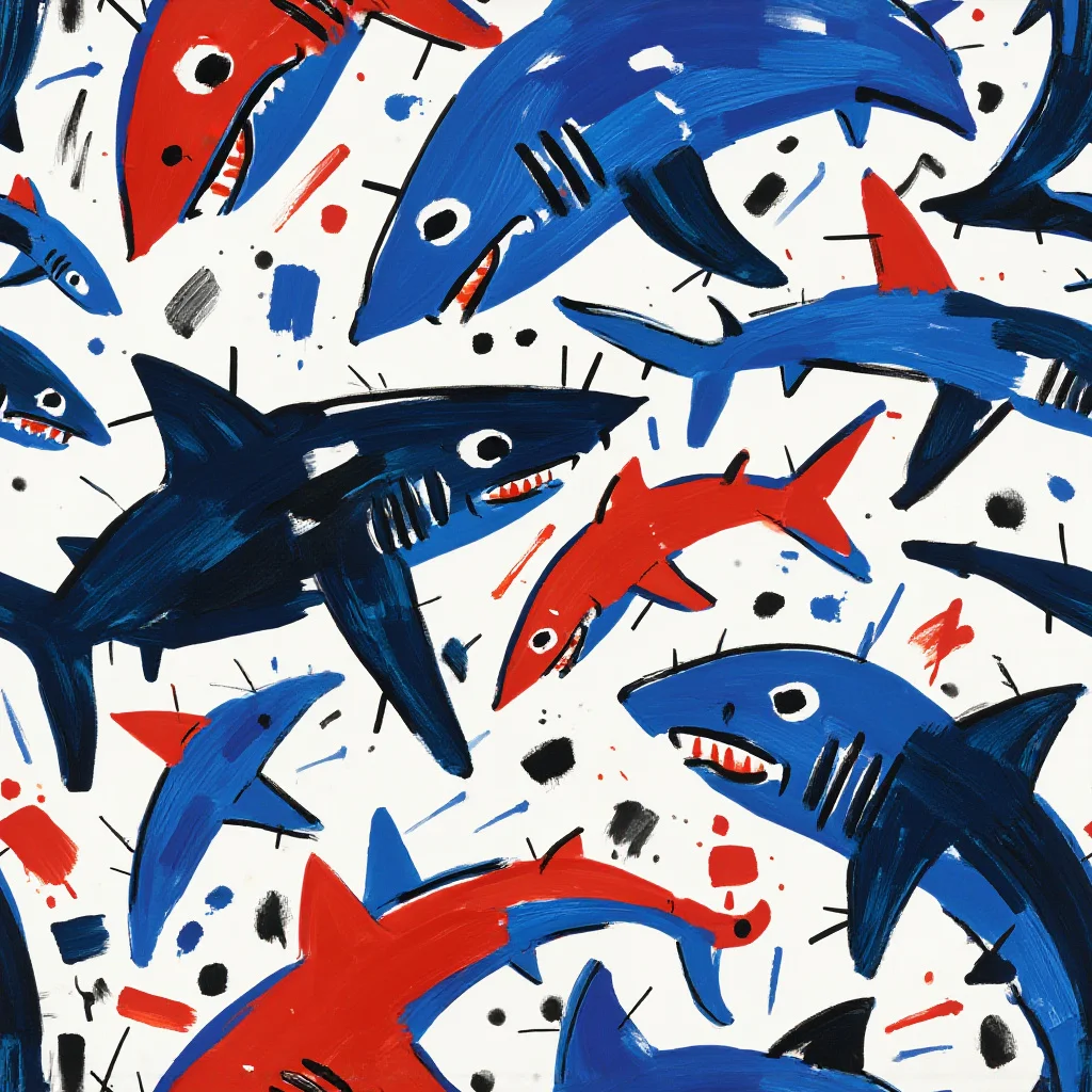 The Shark Attack Abstract pattern