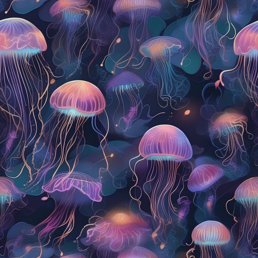 The Neon Moon Jelly pattern