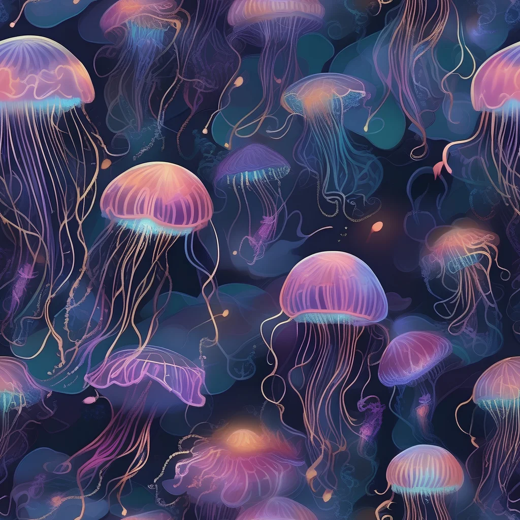 The Neon Moon Jelly pattern