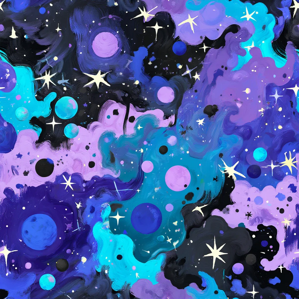 The Galaxy Gouache pattern