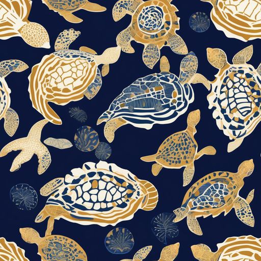 The Navy Tidal Garden pattern