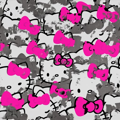 The Neon Bow Static pattern