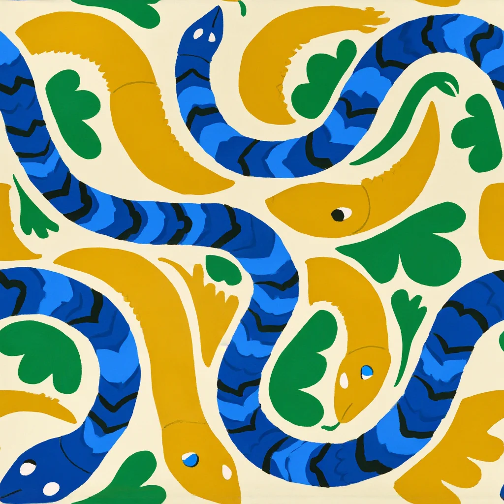 The Saffron Serpent Garden pattern